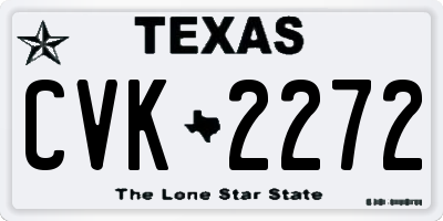 TX license plate CVK2272