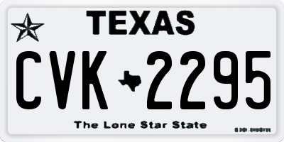 TX license plate CVK2295