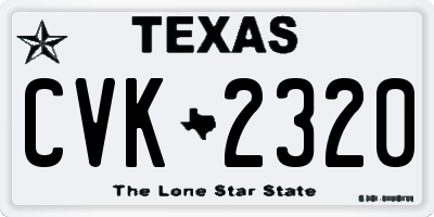 TX license plate CVK2320