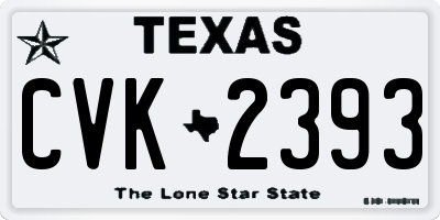 TX license plate CVK2393