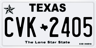 TX license plate CVK2405