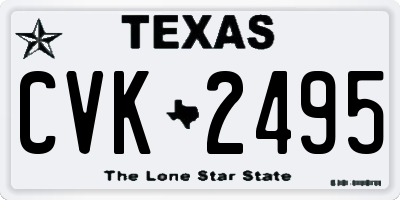 TX license plate CVK2495