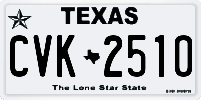 TX license plate CVK2510