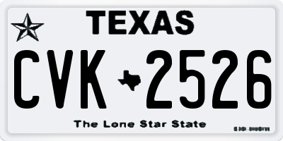 TX license plate CVK2526