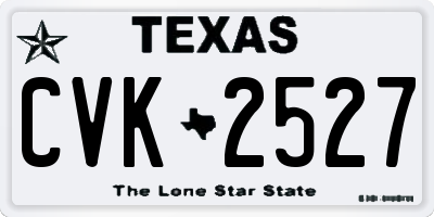 TX license plate CVK2527