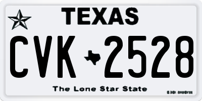 TX license plate CVK2528