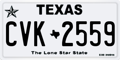 TX license plate CVK2559