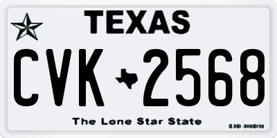 TX license plate CVK2568