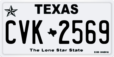 TX license plate CVK2569