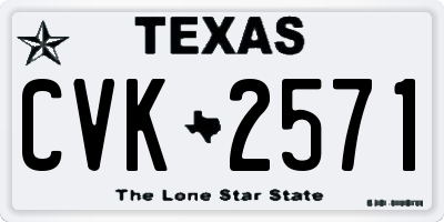 TX license plate CVK2571