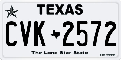 TX license plate CVK2572