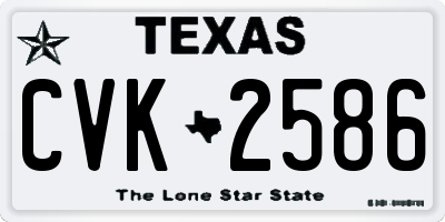 TX license plate CVK2586