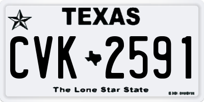 TX license plate CVK2591