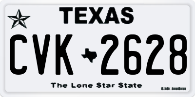 TX license plate CVK2628
