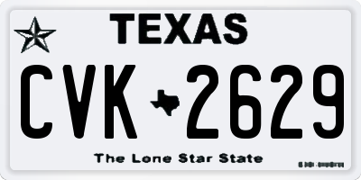 TX license plate CVK2629