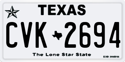 TX license plate CVK2694