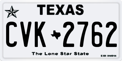 TX license plate CVK2762