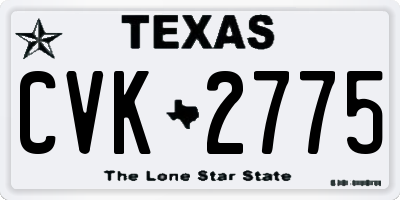 TX license plate CVK2775