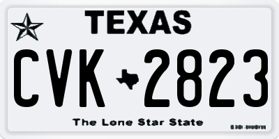 TX license plate CVK2823