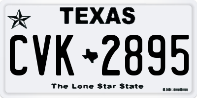 TX license plate CVK2895