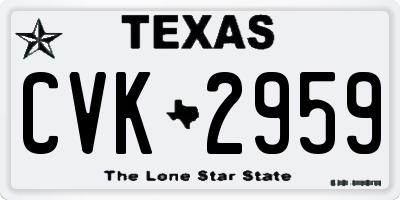 TX license plate CVK2959