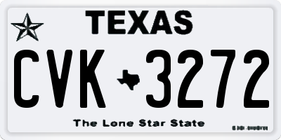 TX license plate CVK3272