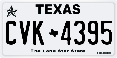TX license plate CVK4395