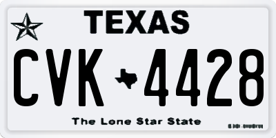 TX license plate CVK4428