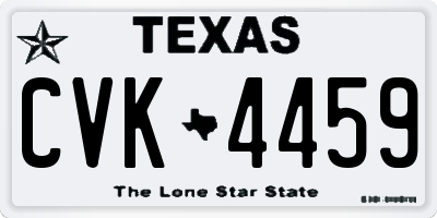 TX license plate CVK4459