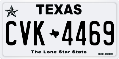 TX license plate CVK4469