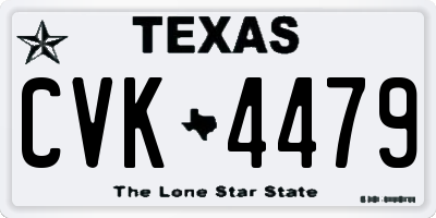 TX license plate CVK4479