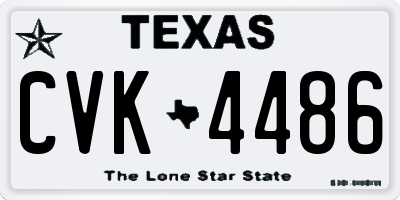 TX license plate CVK4486