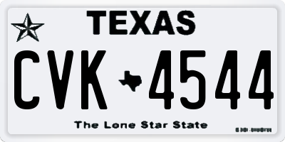 TX license plate CVK4544