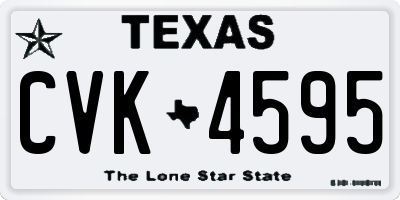 TX license plate CVK4595