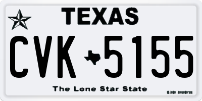 TX license plate CVK5155