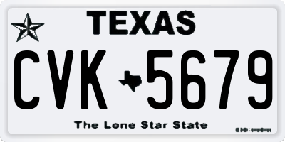 TX license plate CVK5679