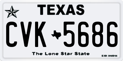 TX license plate CVK5686