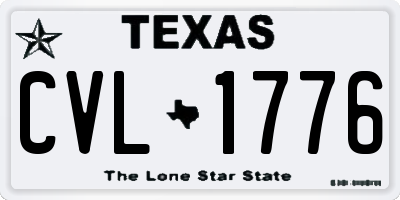 TX license plate CVL1776
