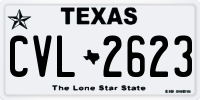 TX license plate CVL2623