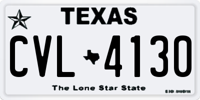 TX license plate CVL4130