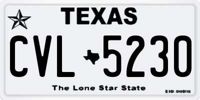 TX license plate CVL5230