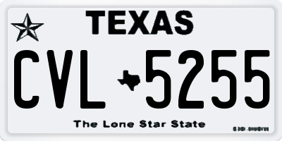TX license plate CVL5255