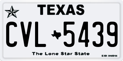 TX license plate CVL5439