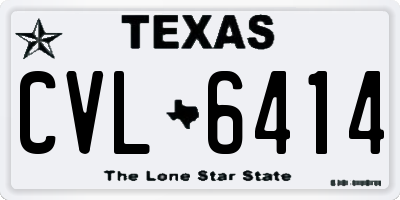 TX license plate CVL6414