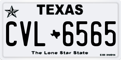 TX license plate CVL6565