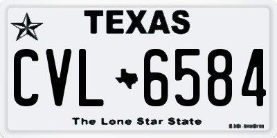 TX license plate CVL6584