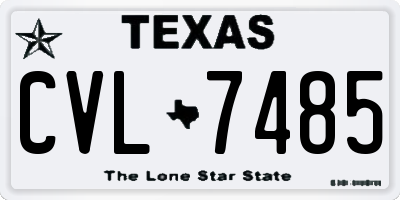 TX license plate CVL7485