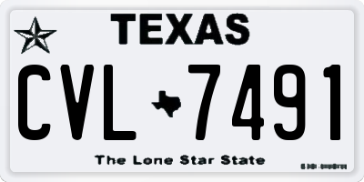 TX license plate CVL7491