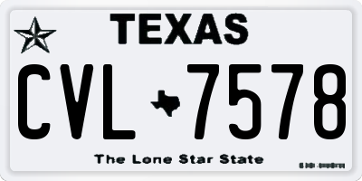 TX license plate CVL7578