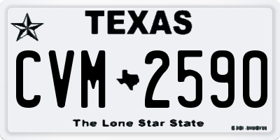 TX license plate CVM2590
